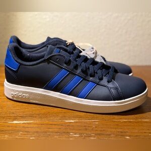ADIDAS Navy with Royal Blue Three-Stripe Low-Top Sneakers GRAND COURT 2.0
